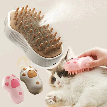 Electric Cat Steam Brush â€“ 3-In-1 Pet Grooming Comb with Water Spray for Cats and Dogs, USB Rechargeable